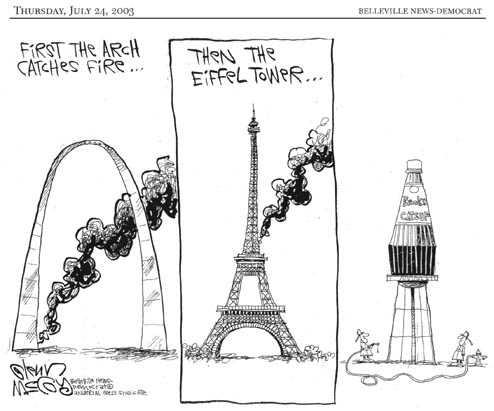 Glenn McCoy Gateway Arch Eiffel Tower Fire